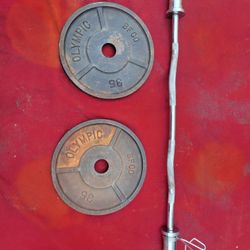 BFCO. 2" HOLE  OLYMPIC PLATES 70LBs.     2-35s  AND EZ-CURL BAR 
11525 S HALSTED DUNKIN DONUTS/7111.S WESTERN WALGREENS 
100$  CASH ONLY AS IS 