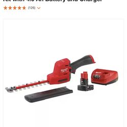 Milwaukee M12 FUEL 8 in. 12V Lithium-Ion Brushless Cordless Hedge Trimmer Kit with 4.0 Ah Battery and Charger