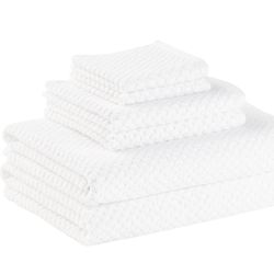 New Bath Towel Lot Set 2 Bath 2 Hand 2 Washcloths College Dorm Gift Odor Resistant 6 Pc 