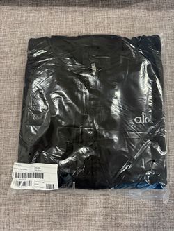 Alo SMALL Full Zip Hoodie Black Color BRAND NEW