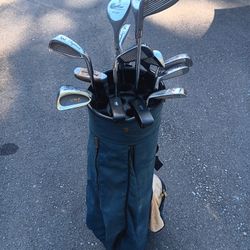 golf clubs visa Gold and bag and balls 