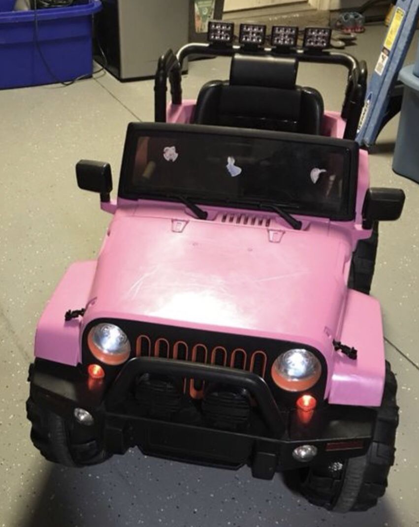 Pink Power Wheels Jeep