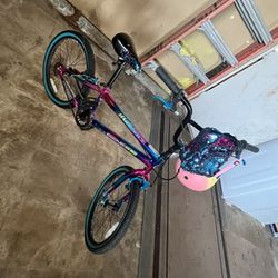 Kids, Girl, Bike Helmet And Carry Bag