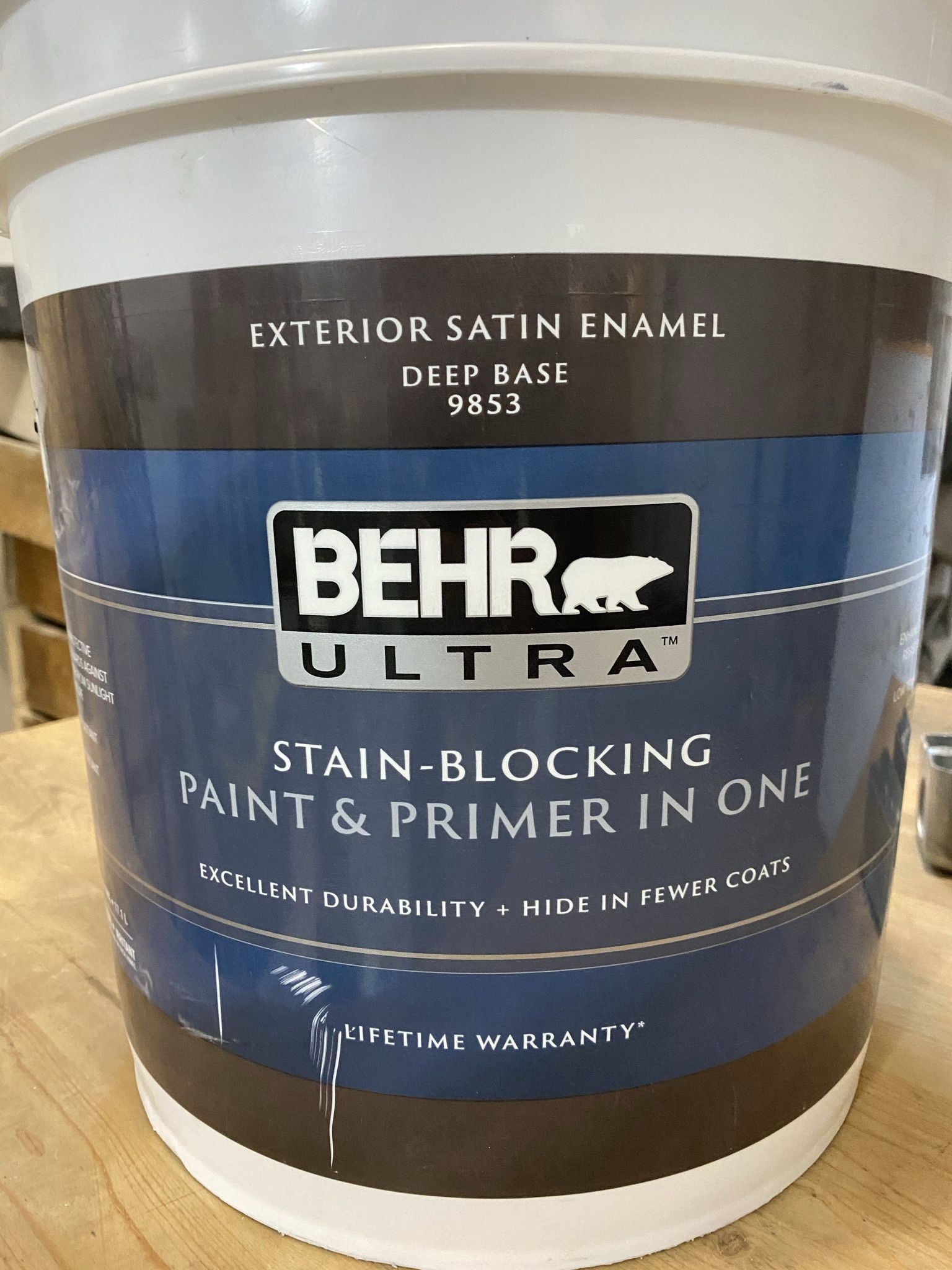 5 Gallon Paint Behr Ultra Blue grey Exterior Satin Enamel