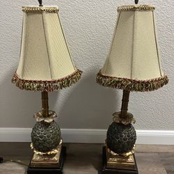 2 Antique Pineapple Lamps