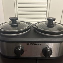 Chefman Double Slow Cooker 
