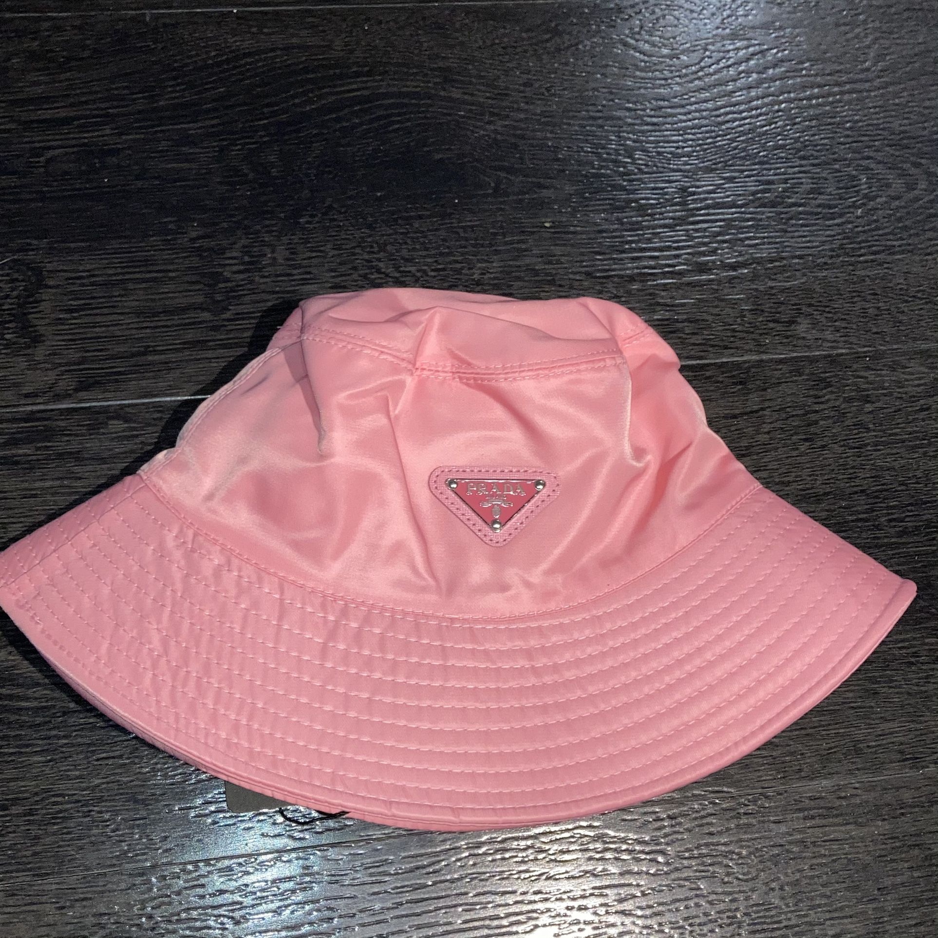 Prada Pink Vintage Nylon Bucket Hat 