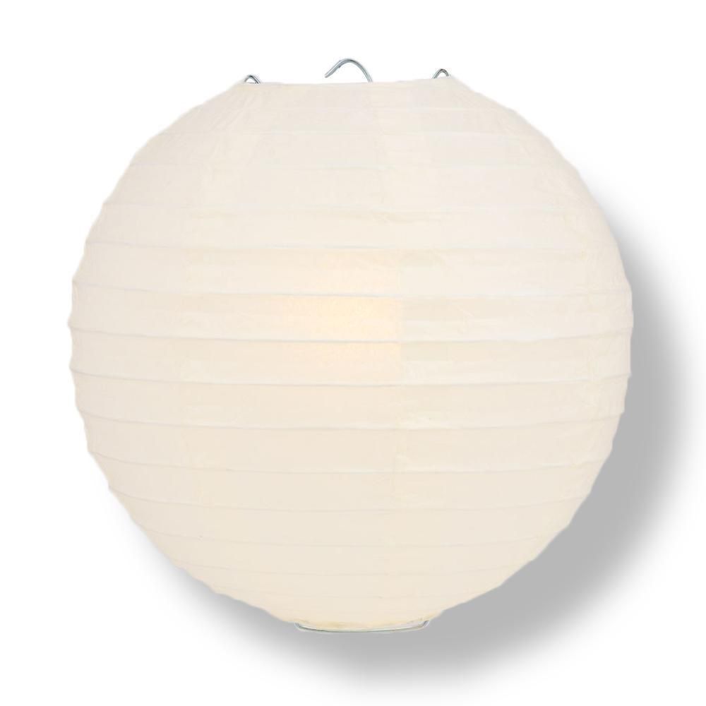 24 Pieces 12” Ivory Round ChinesePaper Lanterns For Party Wedding Baby Shower Bridal Shower Home Decorations Suppliers