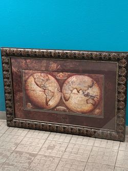 Stunning Old World Map (Matted & Framed)