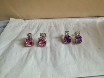 Purple  pink earrings
