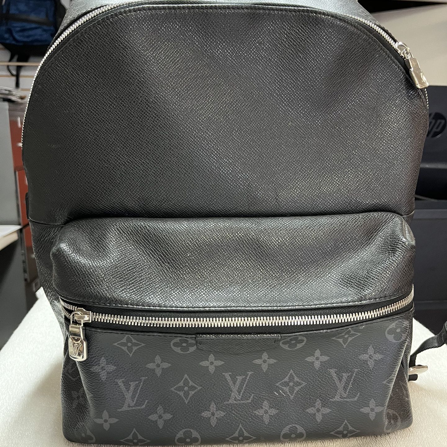 Louis Vuitton Monogram Eclipse and Taiga Discovery Backpack For Sale at  1stDibs