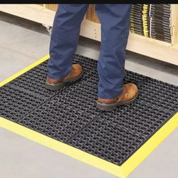 Urinal 3 X 3' Safety Rubber Mat.