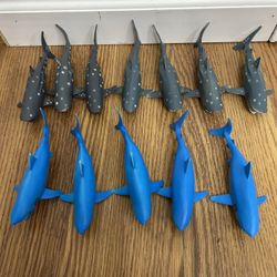 Dozen Of Plastic Sharks