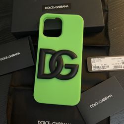 Dolce & Gabbana iPhone 13 or 12 Pro Max Case- Neon Green