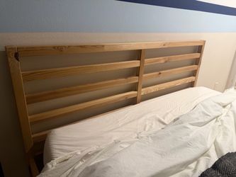 Pine Wood Bed Frame, Queen