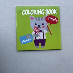 Simple 4 Coloring Book with Stickers