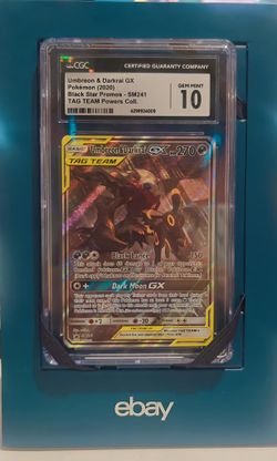 Pokemon Umbreon & Darkrai GX Tag Team #SM241 CGC 10