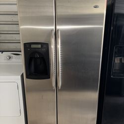 Amana Stainless Steel Refrigerator And Freezer