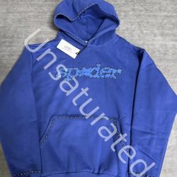 Blue Breaded Pearl Sp5der Hoodie Unisex All Sizes