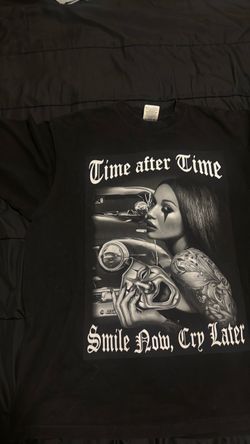 2XL Time After Time Smile Now Cry Later Graphic Tee