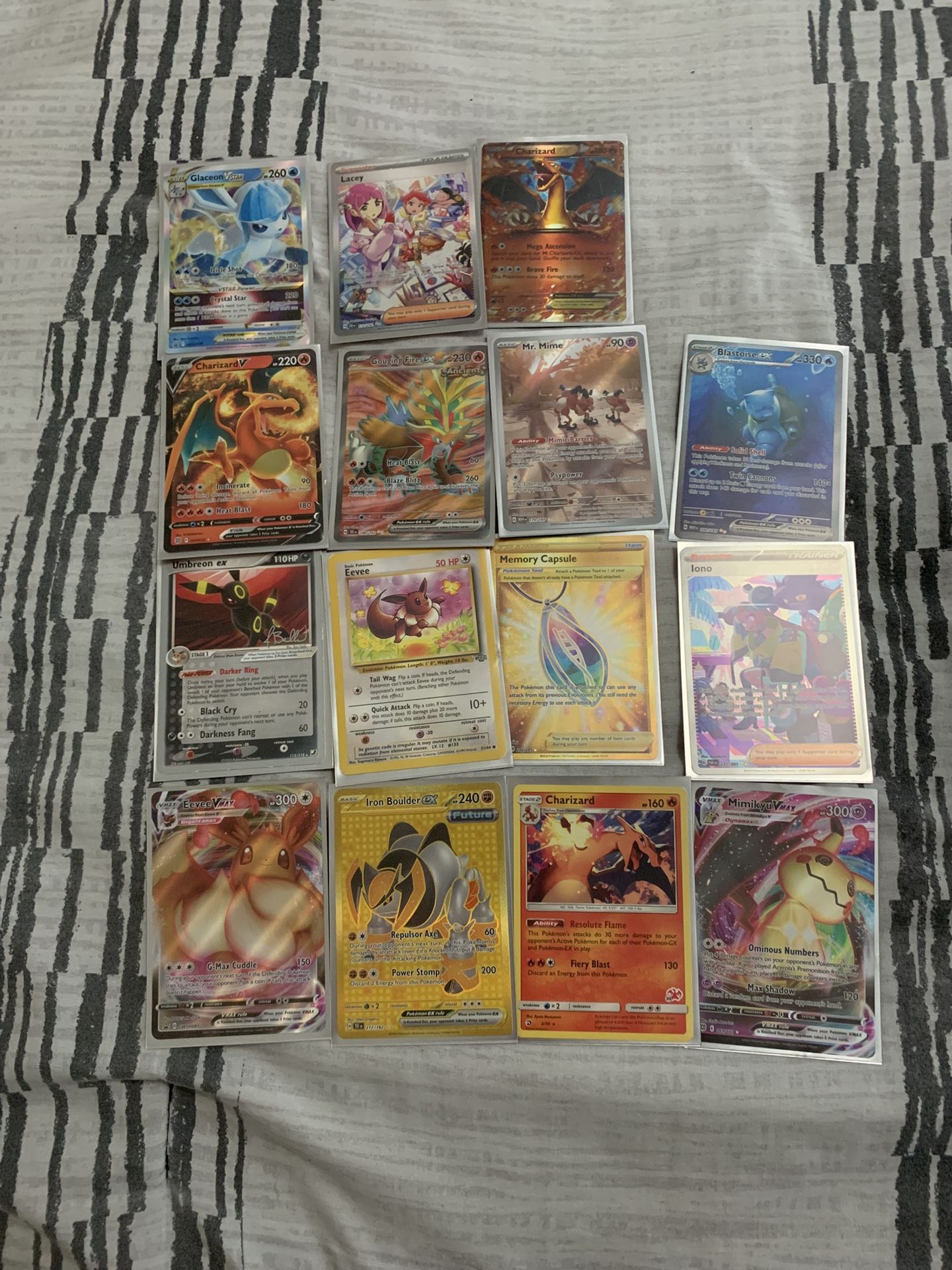 Mint Pokemon Cards With Sleeves.