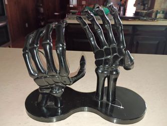 Skeleton hand wine holder