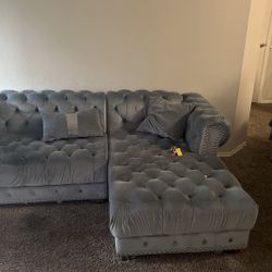 Grey / Light Blue Couch & Dining Table NEED GONE TODAY