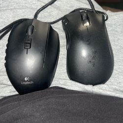 Razer And A Logitech Mouse 