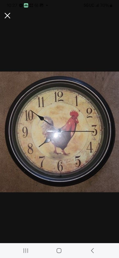 Vintage Rooster Clock