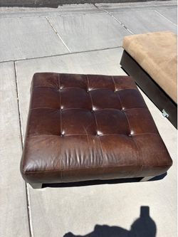 Leather Ottoman