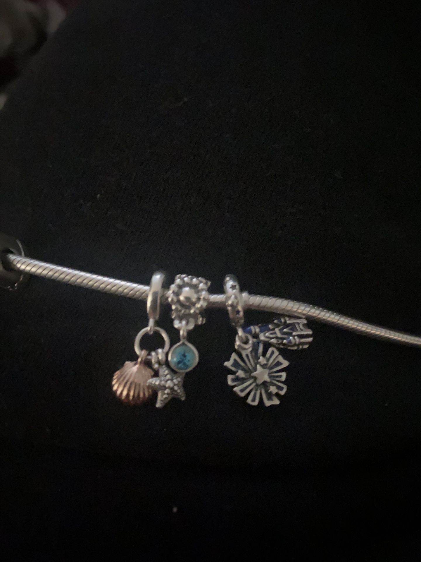 Blue Topaz December Birthday Authentic Pandora Dangling Charm