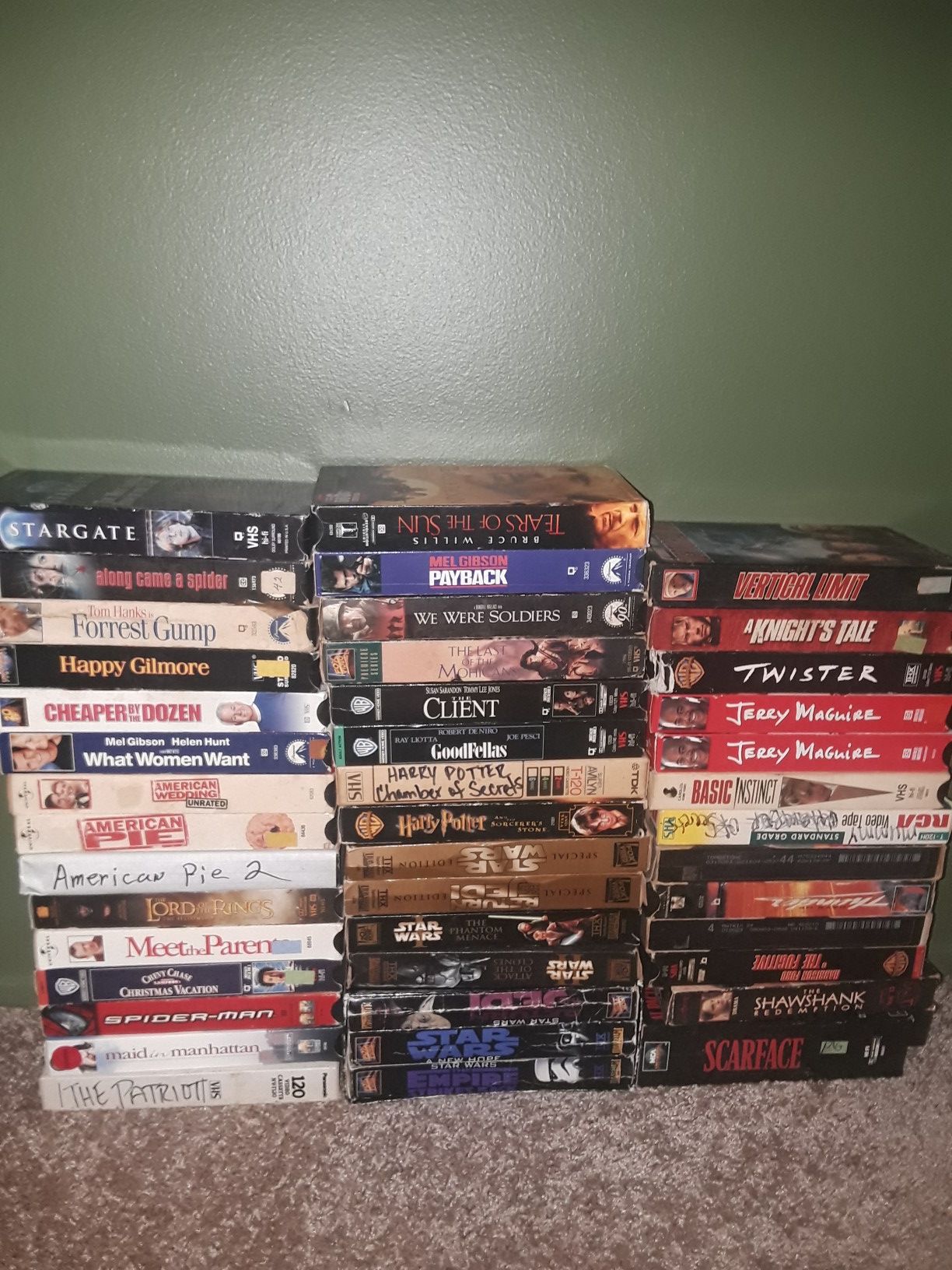 Various popular VHS movies