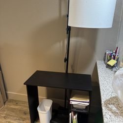 SMALL DESK AND LAMP