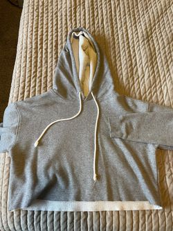 Gray Cropped Hoodie