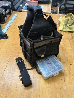Heavy Duty Canvas Tool Bag with Shoulder Strap