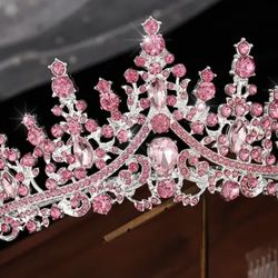 QUINCEAÑERA OR BRIDE CROWN  Pink 