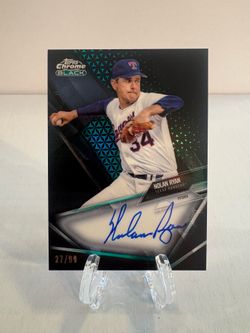 2021 Topps Chrome Black - Nolan Ryan #CBA-NR Green Refractor Autograph /99