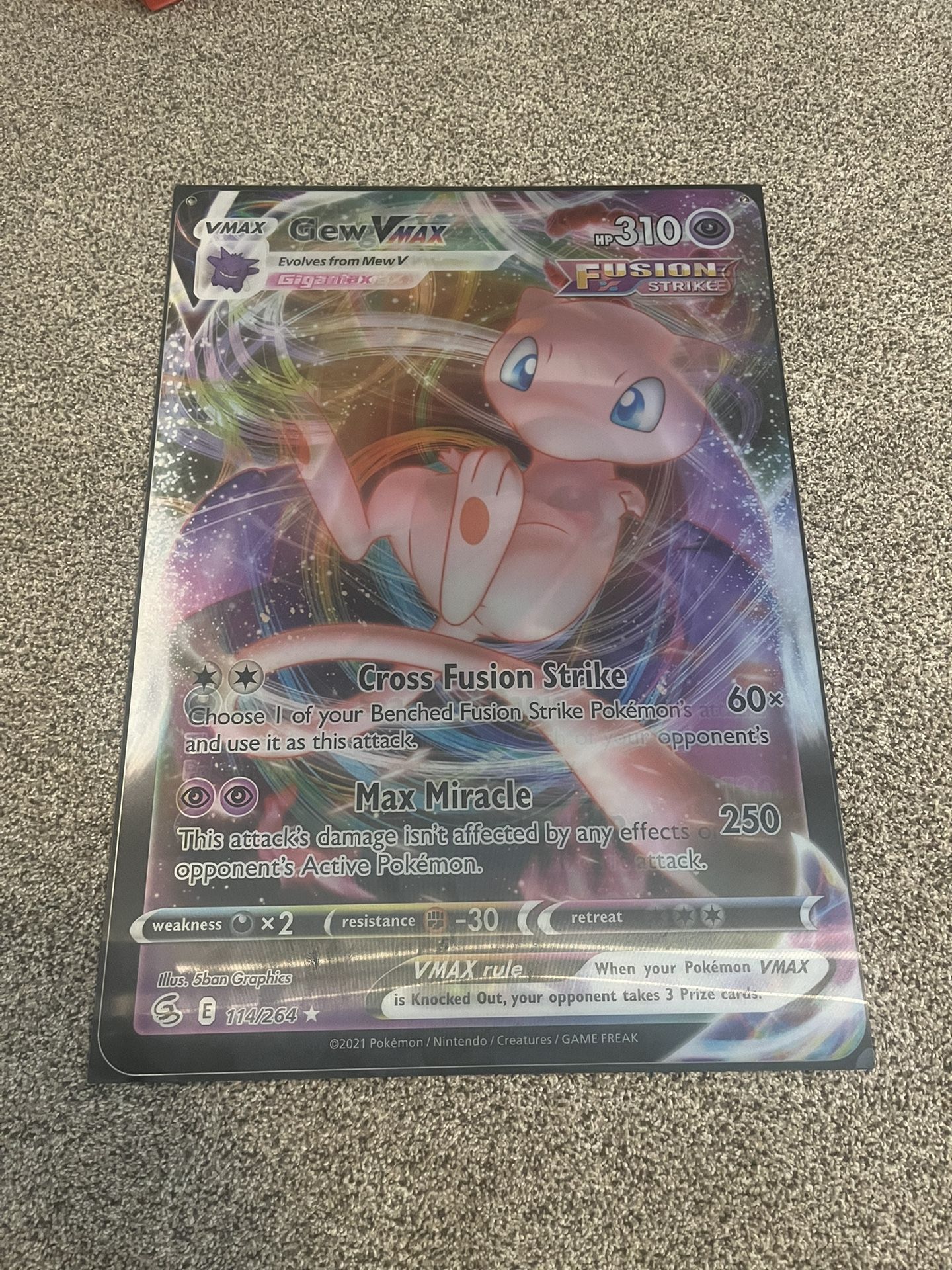 Mew Vmax/Gengar Vmax RARE Promo Poster