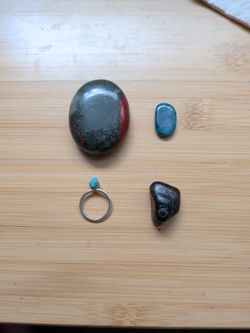 3 gemstones 1 turquoise ring free