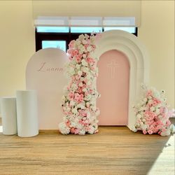 Baby Shower Backdrop arch And Florals