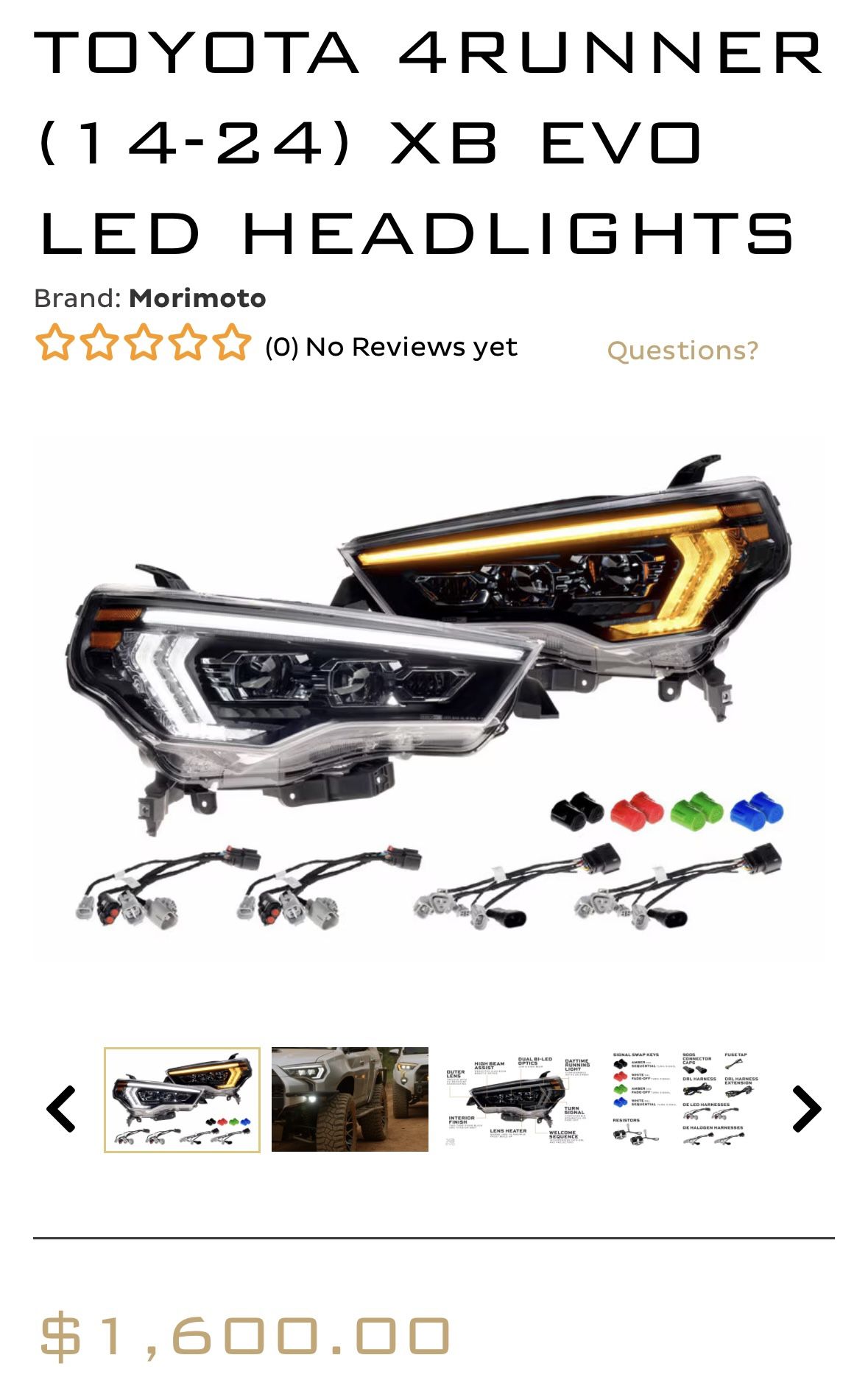 Toyota 4Runner Morimoto XB EVO Headlights + XB Taillights (SMOKED) + XB EVO Superchargers
