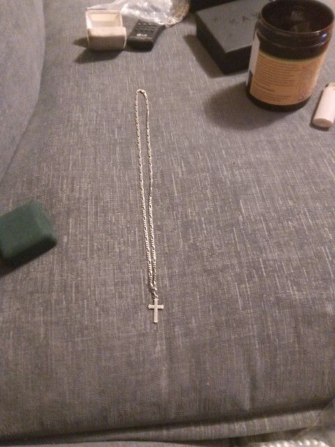 Sterling Necklace With Sterling Cross