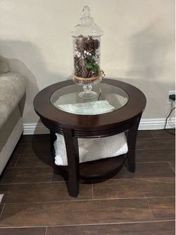 Matching Round Side Tables: Move Out Sale