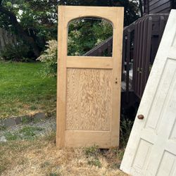 Hardwood Exterior Door 35.75x 78.75"
