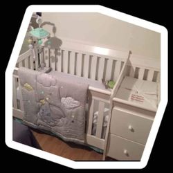 Delta Children Bentley S Convertible 4 In 1 Crib and Changer with Mattresses 