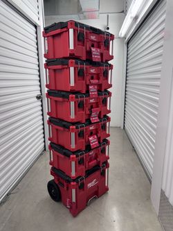 🛠️ MILWAUKEE PACKOUT ROLLING BOX + (5) LARGE TOOL BOXES ✨ $635 (FIRM)