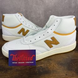 NEW New Balance Numeric 440 High White Yellow Size 9 NM440HJR Men’s Sneakers OG Rare