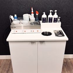 Custom Salon Cart on Wheels – Corian Top – Excellent Condition