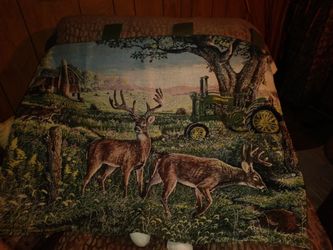 John deere tractor and deer wall hanging...paid 75