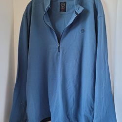 Wrangler "All Terrian Gear" Mens Blue Classic 1/4 Zip (2 Sizes XLT & 4XL)